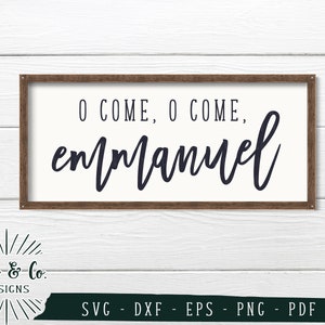 SVG-bestanden, O Come, O Come, Emmanuel, Christmas Svg, Boerderij, Vector, Cricut, Silhouet, Snijbestanden, Digitale download, Dxf Eps Png Pdf