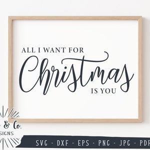 Todo lo que quiero para Navidad son tus archivos SVG, Navidad Svg, Granja Svg, Uso comercial, Cricut, Silueta, Archivos de corte digital, Jpg DXF PNG