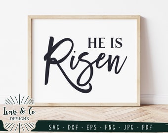 He is Risen SVG, Christian Svg, Matthew 28:6 Svg, Easter Svg, Jesus Svg, Digital Cut Files, Cricut Svg, Silhouette Designs, Jpg DXF PNG