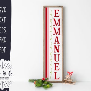 SVG-bestanden, O Come, O Come, Emmanuel, Christian Christmas Svg, Verticaal teken, Cricut, Silhouet, Commercieel gebruik, Digital Cut Files, DXF PNG