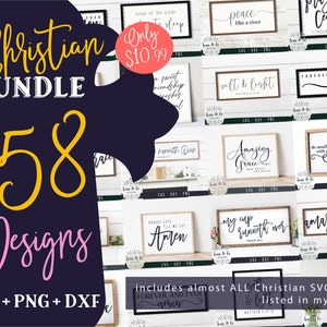 158 Christian SVG Bundel, Salt & Light, Amazing Grace, Amen, Bid Wacht Vertrouwen, Commercieel Gebruik, Cricut, Silhouet, Digital Cut Files, DXF PNG