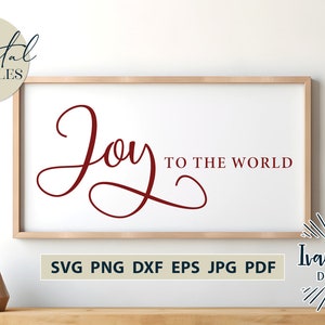 Alegría al mundo SVG Navidad svg granja archivos svg para diseños cricut vacaciones svg archivos de corte decoración del hogar vinilo silueta archivos digitales