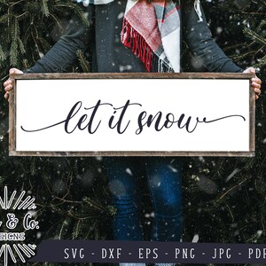 Pliki Let It Snow SVG, Christmas Song Svg, Holidays Svg, Christmas Svg, Komercyjne zastosowanie, Cricut, Silhouette, Cyfrowe pliki do cięcia, Jpg DXF PNG