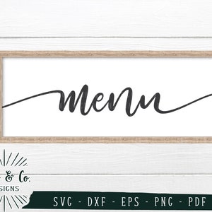 SVG Files, Menu Svg, Wedding Svg, Menu Sign Svg, Cliparts, Vector ...