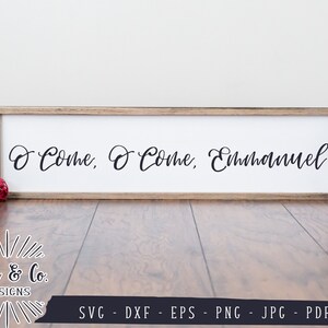 O Come, O Come, Emmanuel SVG-bestanden, kerstteken, christelijke kerst, commercieel gebruik, Cricut, silhouet, digitale cut-bestanden, Jpg DXF PNG