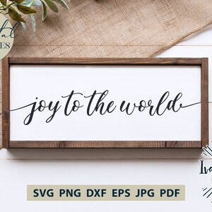Alegría al mundo Archivos SVG, Navidad Svg, Invierno Svg, Decoración del hogar, Arte de la pared, Archivos cortados para Cricut, Diseño de silueta, Archivos de corte digital, PNG