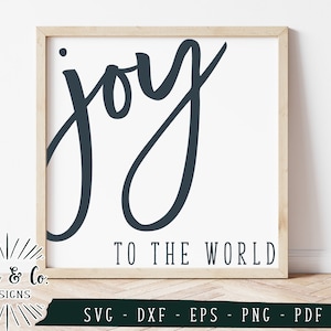 Joy to the World SVG Files, Christmas Svg, Oversized Svg, Winter Svg, Commercial Use, Cricut, Silhouette, Digital Cut Files, DXF PNG
