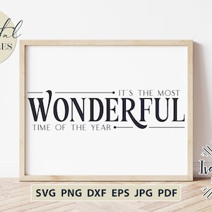 Het is de mooiste tijd van het jaar Svg-bestanden, Kerstmis Svg, Winter Svg, Cricut, Silhouette Designs, Digital Cut Files, JPG DXF PNG