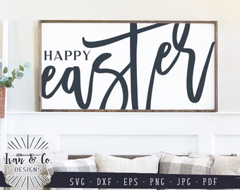Happy Easter Svg & Printable Files, Spring Svg, Christian Easter Svg, Cricut Svg, Silhouette Designs, Digital Cut Files, JPG DXF PNG