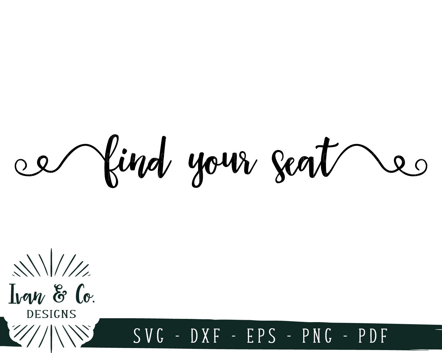Wedding Sign SVG Find Your Seat SVG SVG Files Cliparts Etsy UK