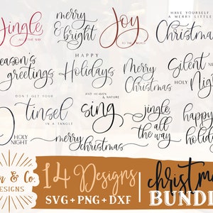 14 Noël signe SVG Bundle, Noël Svg Bundle #6, Svg de signe de la ferme, usage commercial, Cricut, Silhouette, fichiers de découpe numérique, DXF PNG