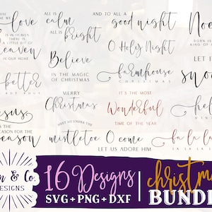 16 Noël signe SVG Bundle, Noël Svg Bundle # 9, Svg de signe de la ferme, usage commercial, Cricut, Silhouette, fichiers de coupe numérique, DXF PNG