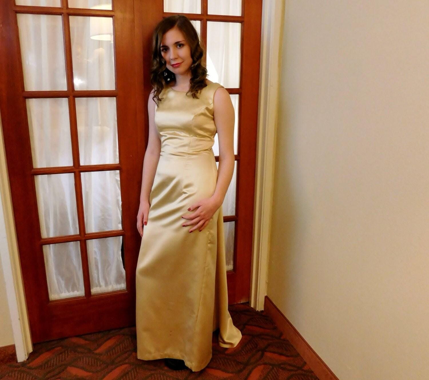 Gold Sheath Dress - Etsy