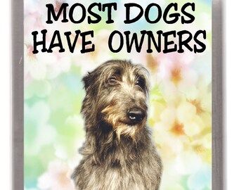 Labrador Fridge Magnet /"Most Dogs Have Owners Labradors Have Staff!/" Black