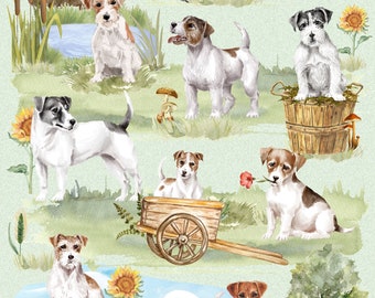 Jack Russell Terrier Dog Gift Wrapping Paper - One Sheet of semi gloss paper with matching Gift Card