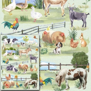 Carta da regalo con animali della fattoria e biglietto regalo abbinato: rendi il tuo regalo ancora più speciale con questa carta da regalo di qualità.