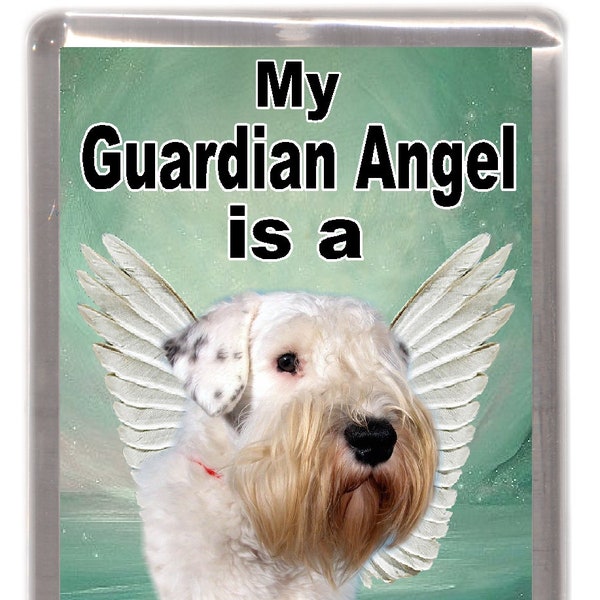 Sealyham Terrier Dog Fridge Magnet "My Guardian Angel is a Sealyham". Great Gift for any Dog Lover