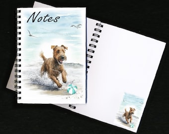 Irish Terrier Dog Notebook / Notepad With Picture on Each Page
