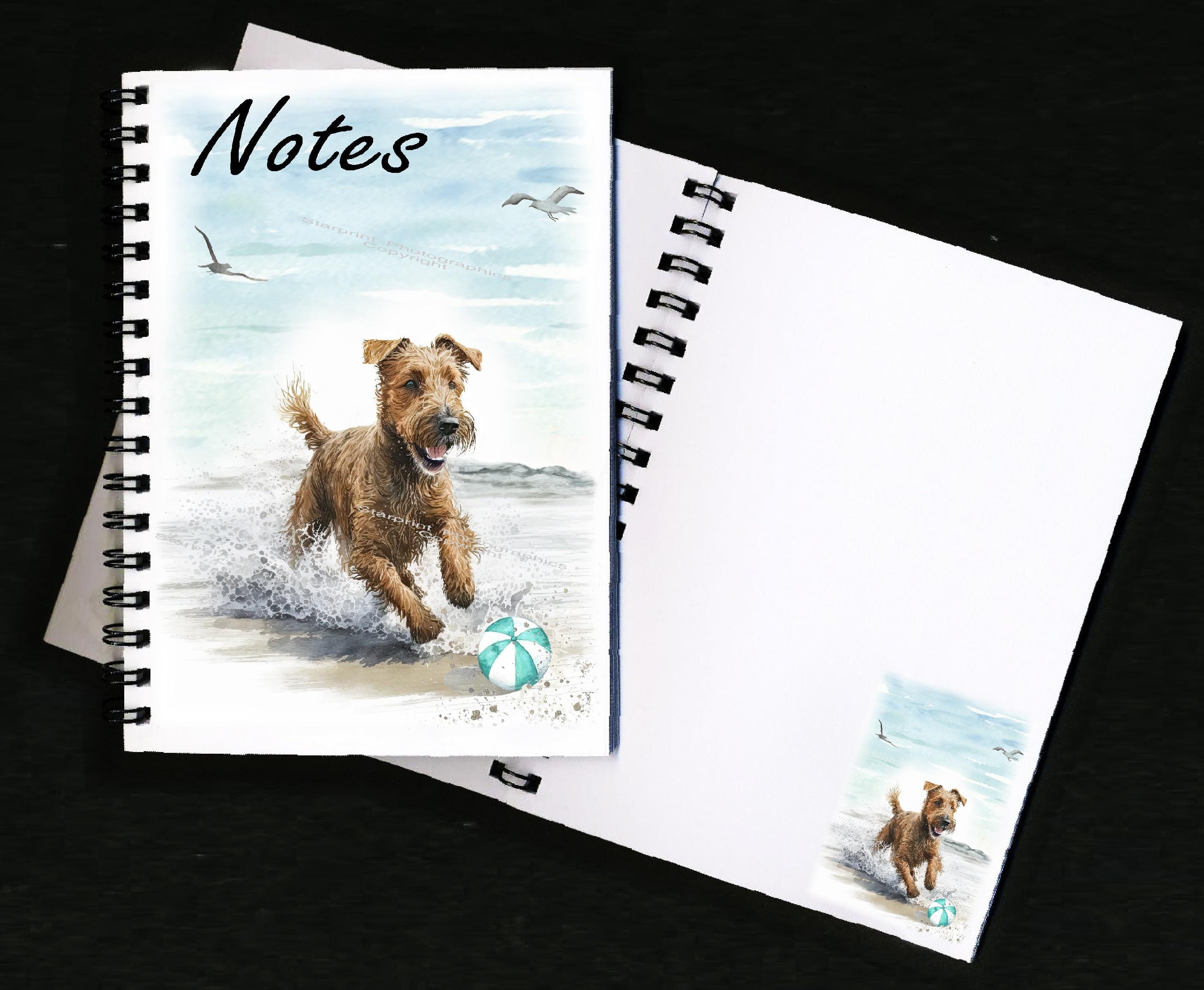 Irish Terrier Dog Notebook / Notepad With Picture on Each Page