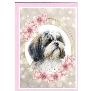 Personalisierte Shih Tzu Hund Grußkarte / Notelet (6 "x 4"") mit Umschlag - Ideal für jeden Anlass.  Kann auch leer bleiben wenn gewünscht