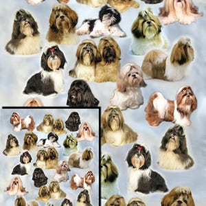 Shih Tzu Dog Gift Wrapping Paper with matching Gift Card.