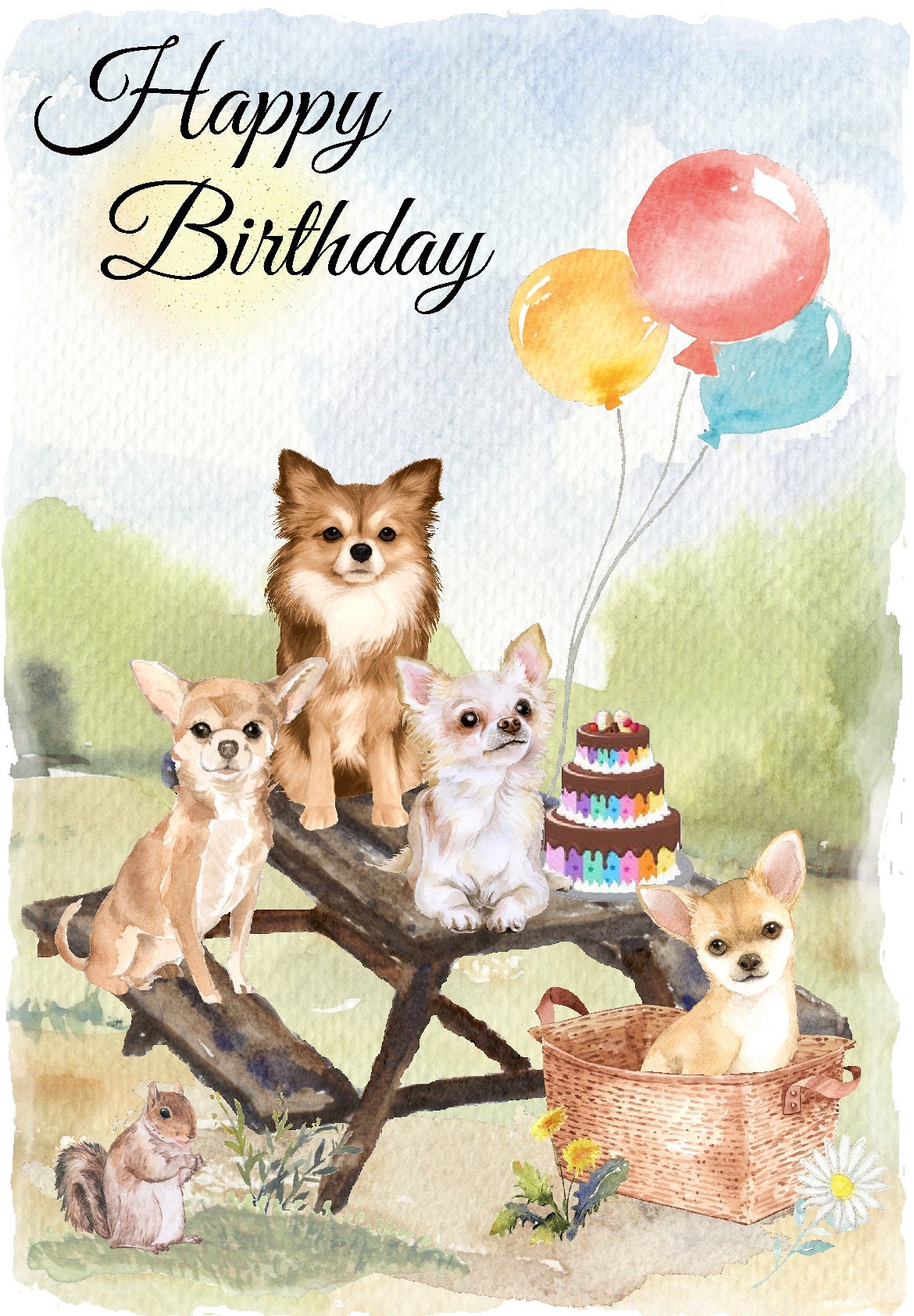 Set 6 Biglietti Di Auguri Di Compleanno Con Design Simpatici Cani E Buste - 10,5x14,5 Cm - Per Donne, Uomini, Amici