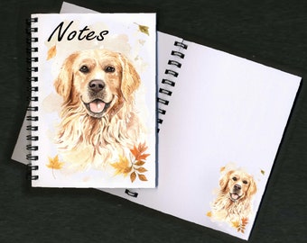 Golden Retriever Dog Notebook / Notepad  with picture on each page - Great Gift for any Dog Lover