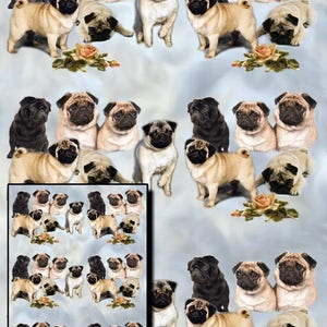 Cute Baby Pug Thick Wrapping Paper Christmas Gift Wrap Pet Animal