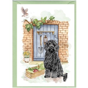 Gepersonaliseerde labradoodle/doodle hondenwenskaart (6 x 4 inch) met envelop: ideaal voor elke gelegenheid. Kan desgewenst leeg worden gelaten