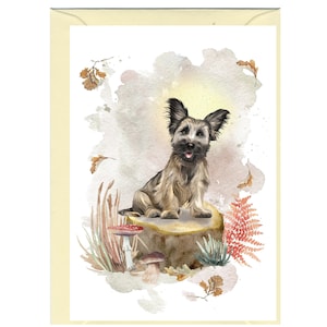 Gepersonaliseerde Skye Terrier-hondenwenskaart (6 x 4 inch) met envelop - ideaal voor elke gelegenheid. Kan desgewenst leeg worden gelaten