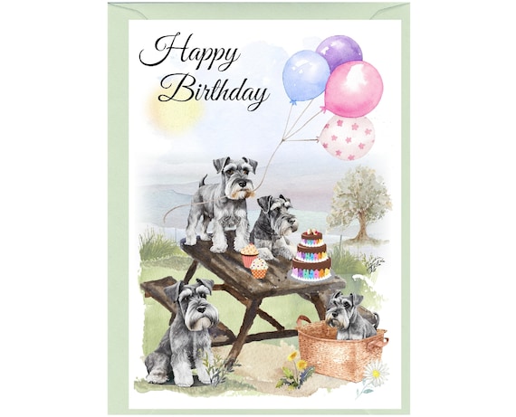 Biglietto Compleanno Shih Tzu Carino - 145x145mm Con Busta, Carta Riciclata - 2