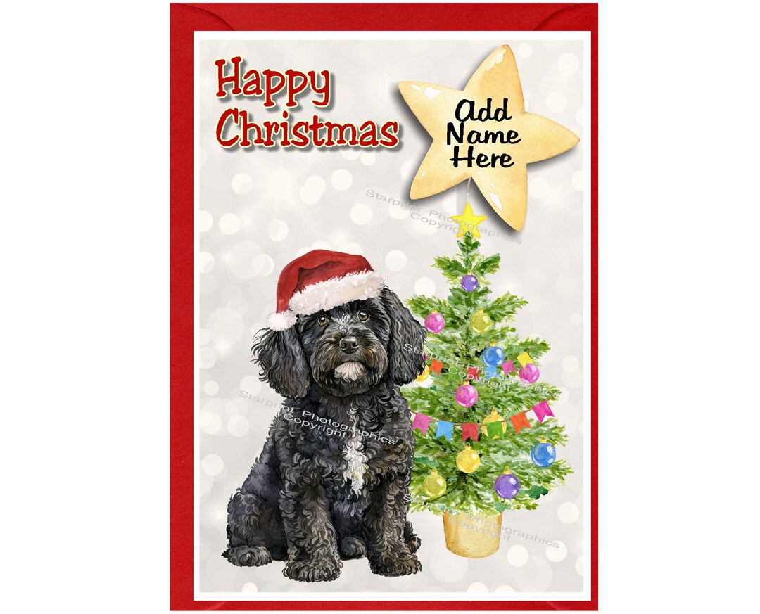 Personalised Cockapoo / Doodle Dog Christmas Card (6" X 4") Blank ...