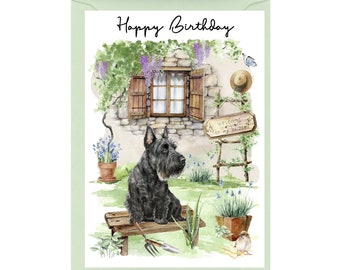 Whitman And Daughter Grußkarte Scottish Terrier – 12,7 X 17,8 Cm Blanko – Niedliche Scottie-Hunde Karte