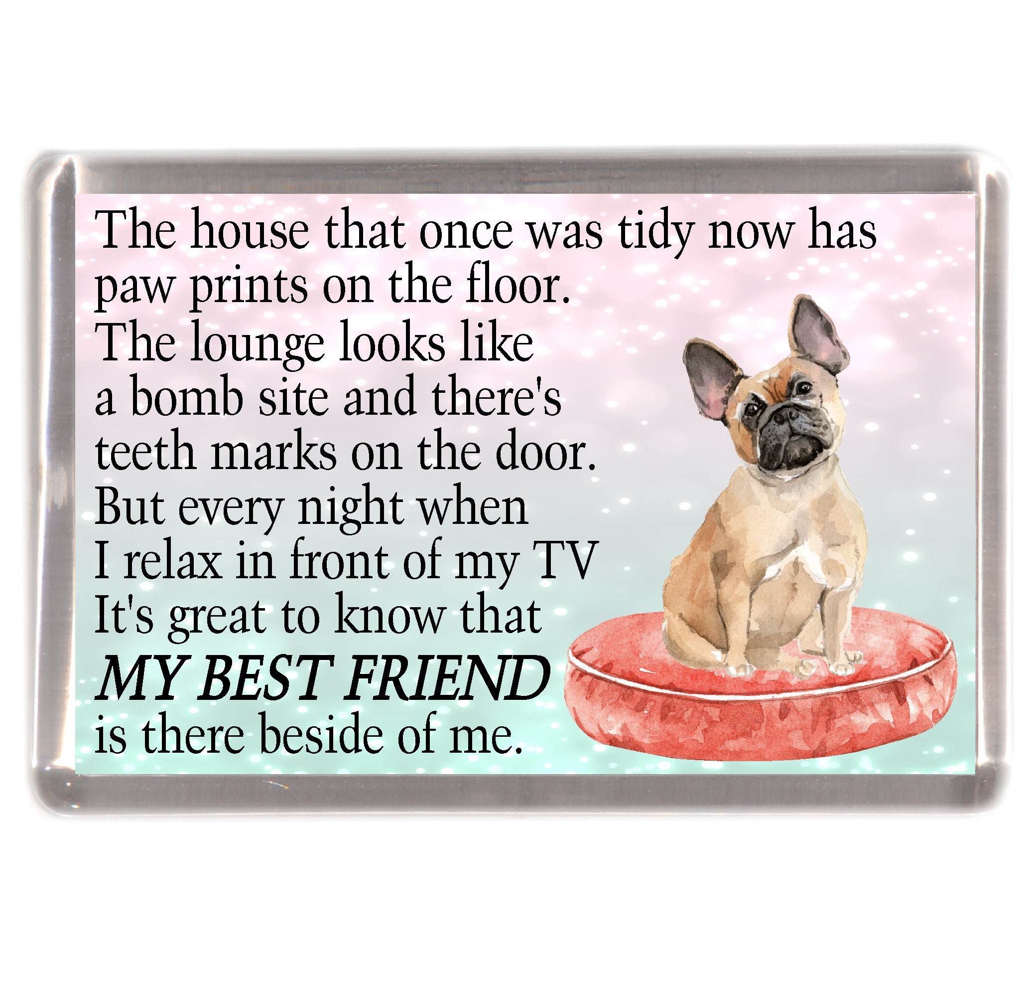 French Bulldog Magnetic Vinyl Decal - 5 Inch Car & Fridge Magnet