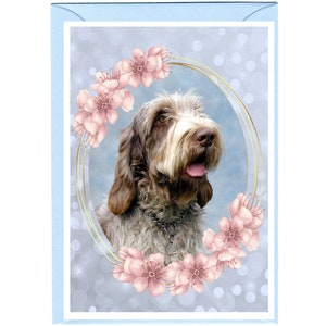 Gepersonaliseerde Italiaanse hondenwenskaart Spinone (6 x 4 inch) met envelop - ideaal voor elke gelegenheid. Kan desgewenst leeg worden gelaten