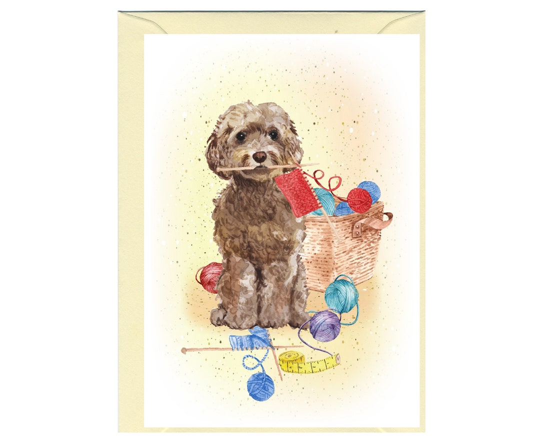Cockapoo Dog Blank Card /notelet (6" X 4") With Envelope - Ideal ...