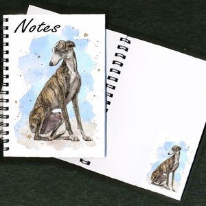 Greyhound Dog Notebook/Notepad with picture on each page - Great Gift for any Dog Lover