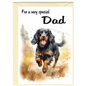 "Gordon Setter Hund Blanko Karte für DAD (6 "x 4"") mit Umschlag - Ideal für Vatertag, Geburtstag, etc."