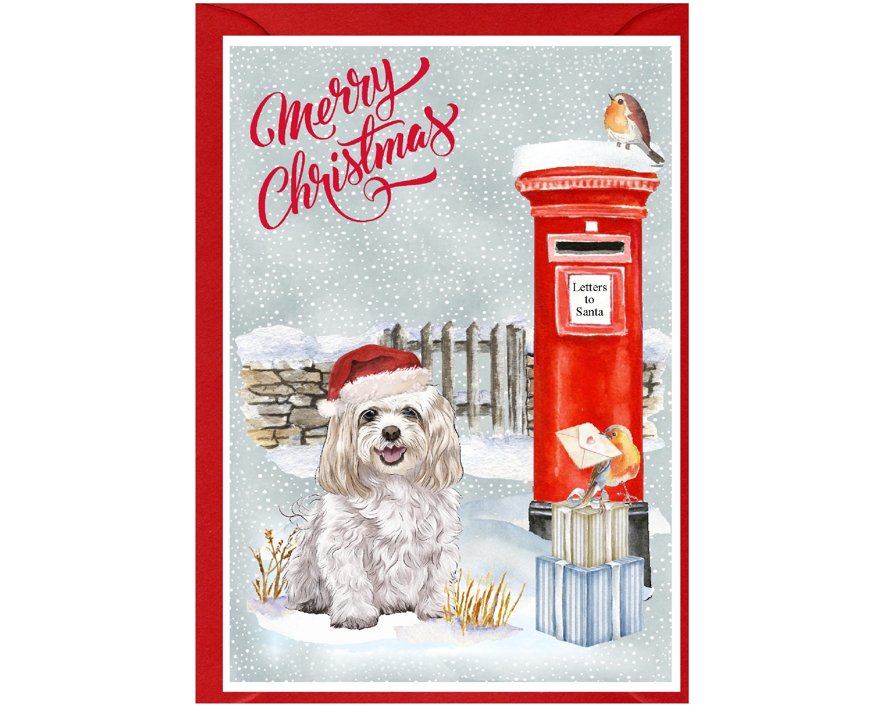 Biglietto Di Natale Per Pronipote Speciale – Cane E Gattino Snowboard Con Lamina E Glitter – Fatto In UK