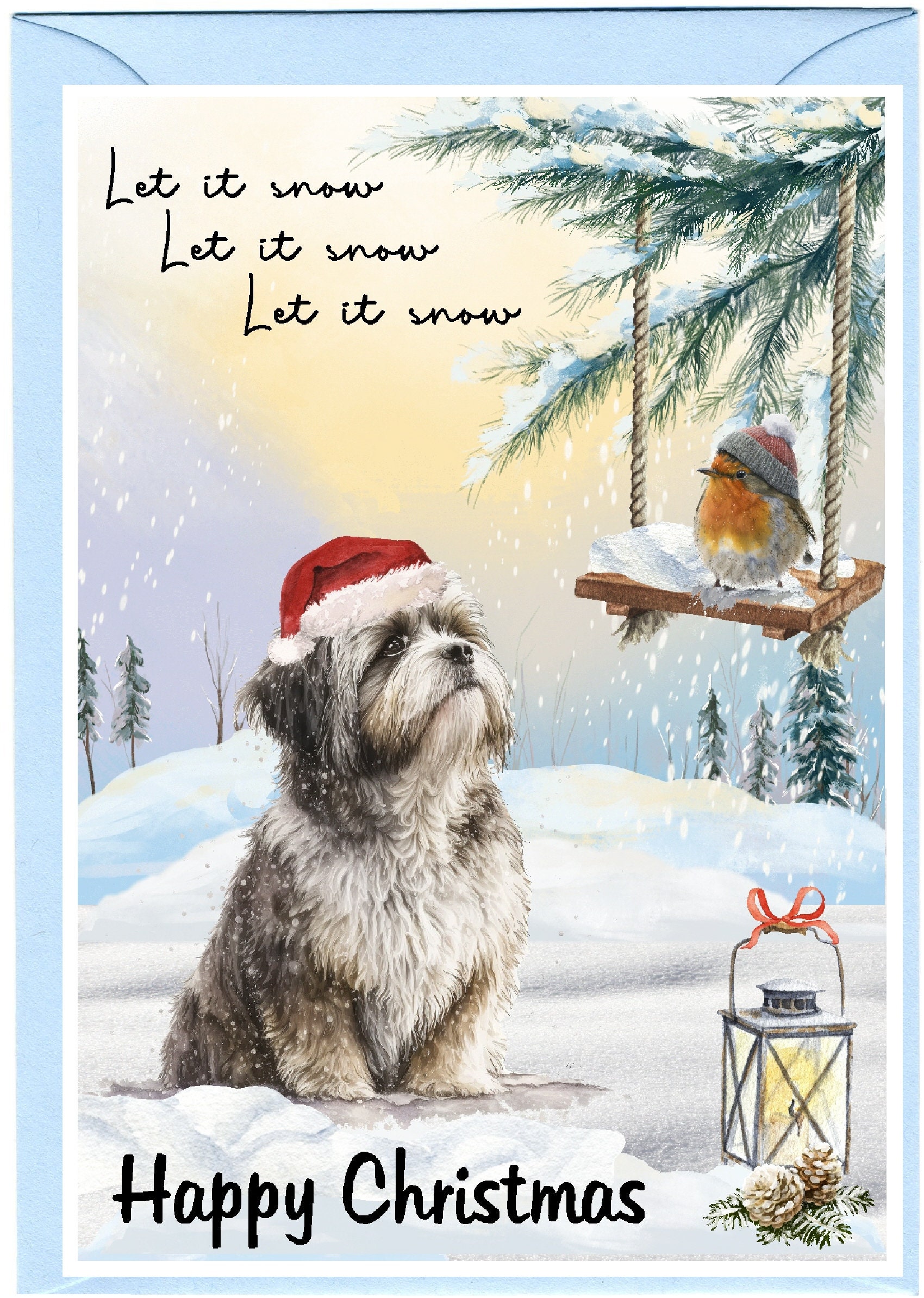 Printable Christmas Card From Dog, Funny Dog Christmas Card Digital, Dog Mom, Dog Dad Christmas Card, 5x7 Greeting Card, Printable Envelope - View #10