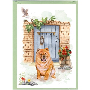 Gepersonaliseerde Chow Chow Dog-wenskaart (6 x 4 inch) met envelop.  Ideaal voor elke gelegenheid. Kan desgewenst leeg worden gelaten