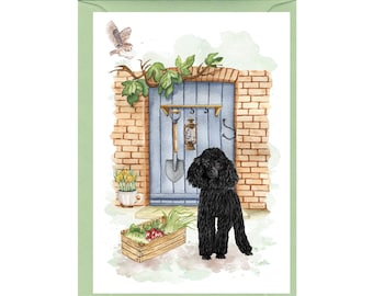 Personalised Poodle Dog Greetings Card /Notelet (6" x 4") with Envelope - Ideal for any occasion.  Can be left blank if preferred