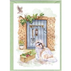 Personalisierte Shih Tzu Hund Grußkarte / Notelet (6 "x 4"") mit Umschlag - Ideal für jeden Anlass.  Kann auch leer bleiben wenn gewünscht