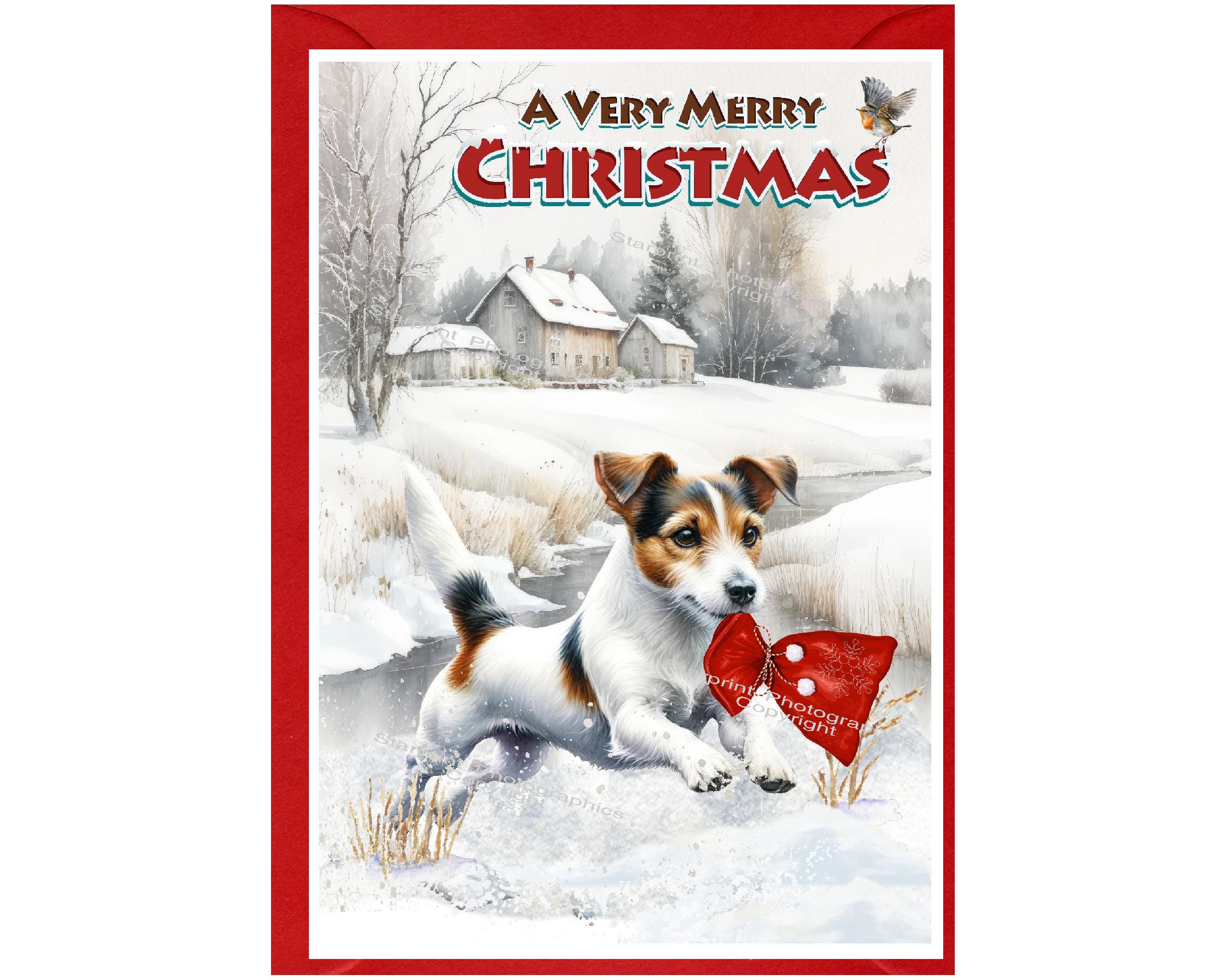 Jack russell christmas card Österreich
