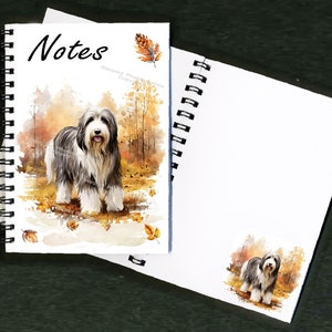 Bearded Collie Hunde Notizbuch / Notizblock mit Bild auf jeder Seite - Großartiges Geschenk für jeden Hundeliebhaber