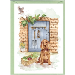 Biglietto d'auguri/notelet personalizzato per cani Cocker Spaniel (6" x 4") con busta - Ideale per ogni occasione. Se si preferisce, può essere lasciato vuoto