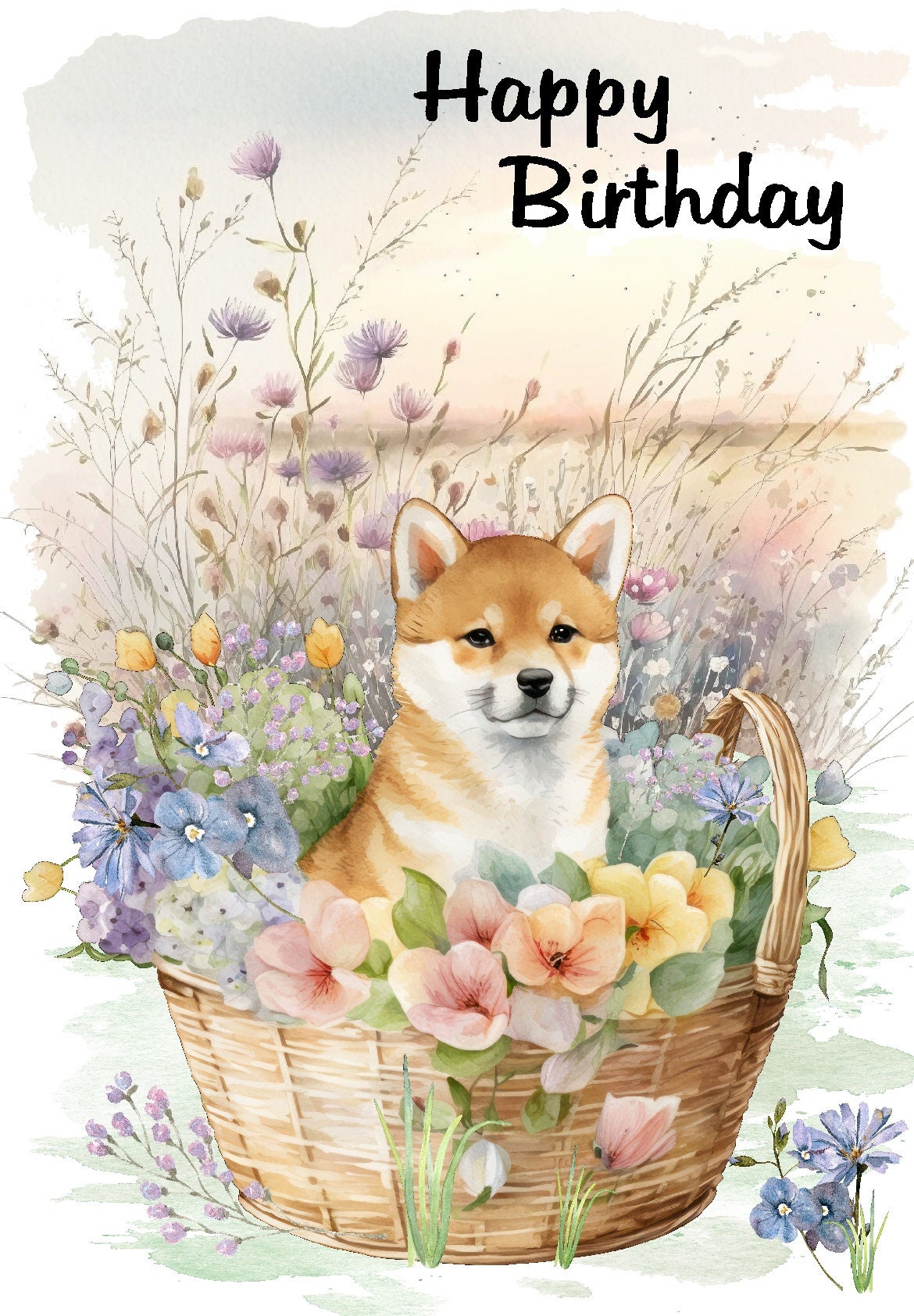 Happy Birthday Doge Shiba Inu Dog Wow Such Old Much Happy Very Birthday so  Celebrate Edible Cake Topper Image ABPID00636