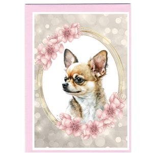 Tarjeta de felicitación personalizada para perros Chihuahua/Notelet (6" x 4") con sobre - Ideal para cualquier ocasión. Se puede dejar en blanco si se prefiere