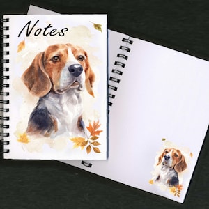 Notitieboek/notitieblok Beagle Hound Dog met afbeelding op elke pagina - geweldig cadeau voor elke hondenliefhebber