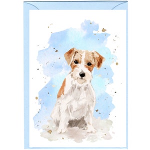 Biglietto di auguri personalizzato per cani Jack Russell Terrier/biglietto di auguri (6" x 4") con busta. Può essere lasciato vuoto se si preferisce